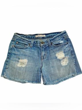 J Brand Light Blue Distressed Raw Hem Mini Jean Shorts Size 25